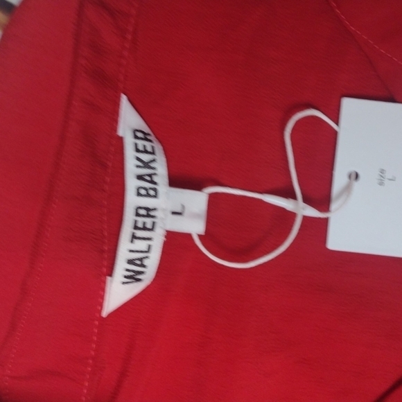 WALTER Baker Donatella sleeveless padded shoulder top size large - Picture 3 of 4